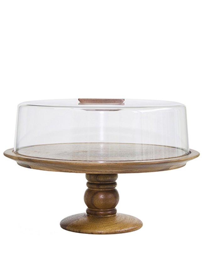 Billi Cake Dome with Stand, Brown - Image 1