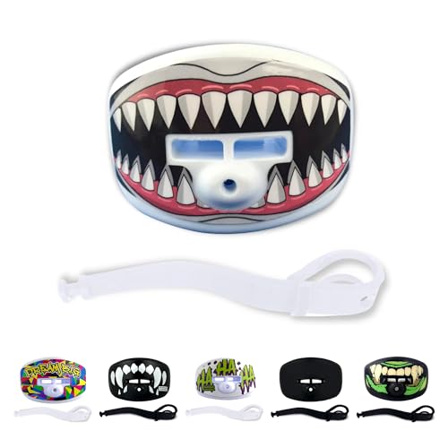 DAMAGE CONTROL Pacifier Mouthpiece – Football Mouthguard with Helmet Strap, Protects Teeth, Jaw & Mouth – Mouth Piece for Sports, No Boiling, Allows Airflow – Gear for Adults & Youth (Jawsome 2.0) - Image 1