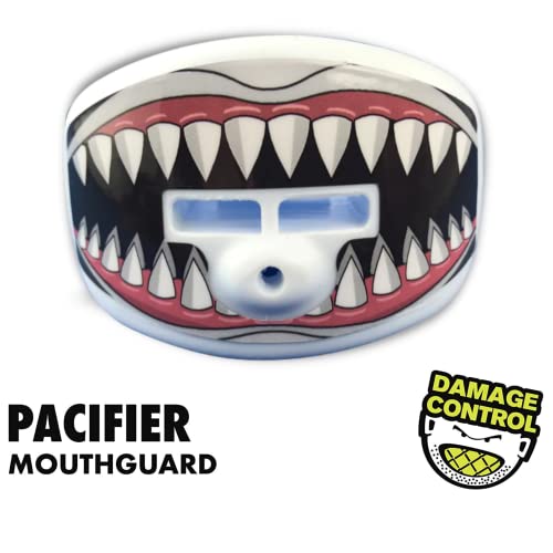 DAMAGE CONTROL Pacifier Mouthpiece – Football Mouthguard with Helmet Strap, Protects Teeth, Jaw & Mouth – Mouth Piece for Sports, No Boiling, Allows Airflow – Gear for Adults & Youth (Jawsome 2.0) - Image 3