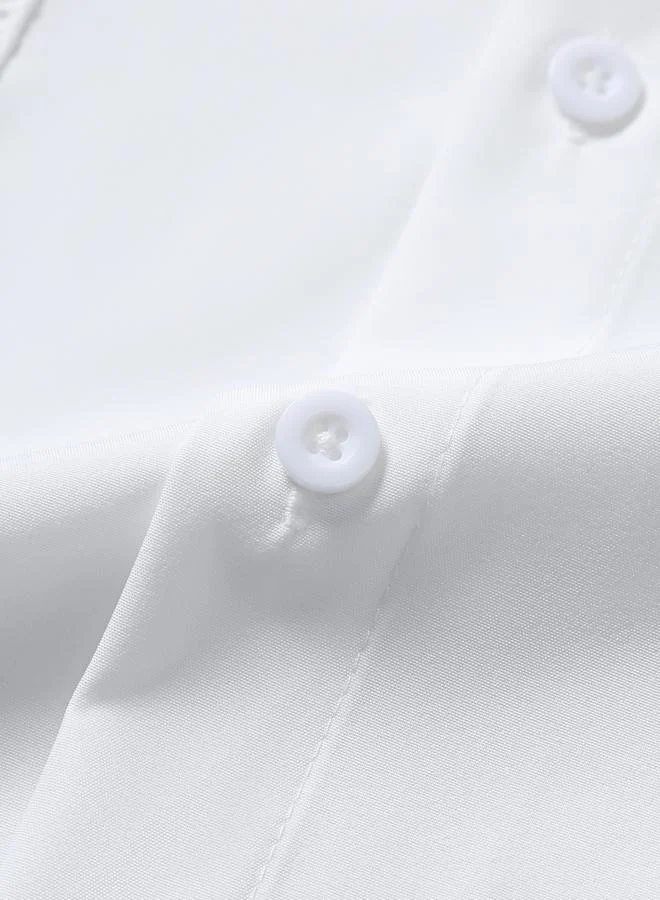 Take Two White Men White Lace Detail Short Sleeveshirt and Shorts Co-Ords for Men | Best Price UAE