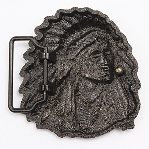 MASOP VOGU MASOP Native American Indian Warrior Chief Belt Buckle Casual Mens Belt Buckle Rings - Image 2
