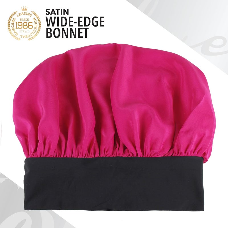 Evolve Firstline Firstline fuchsia satin wide edge bonnet, Pink - Image 4