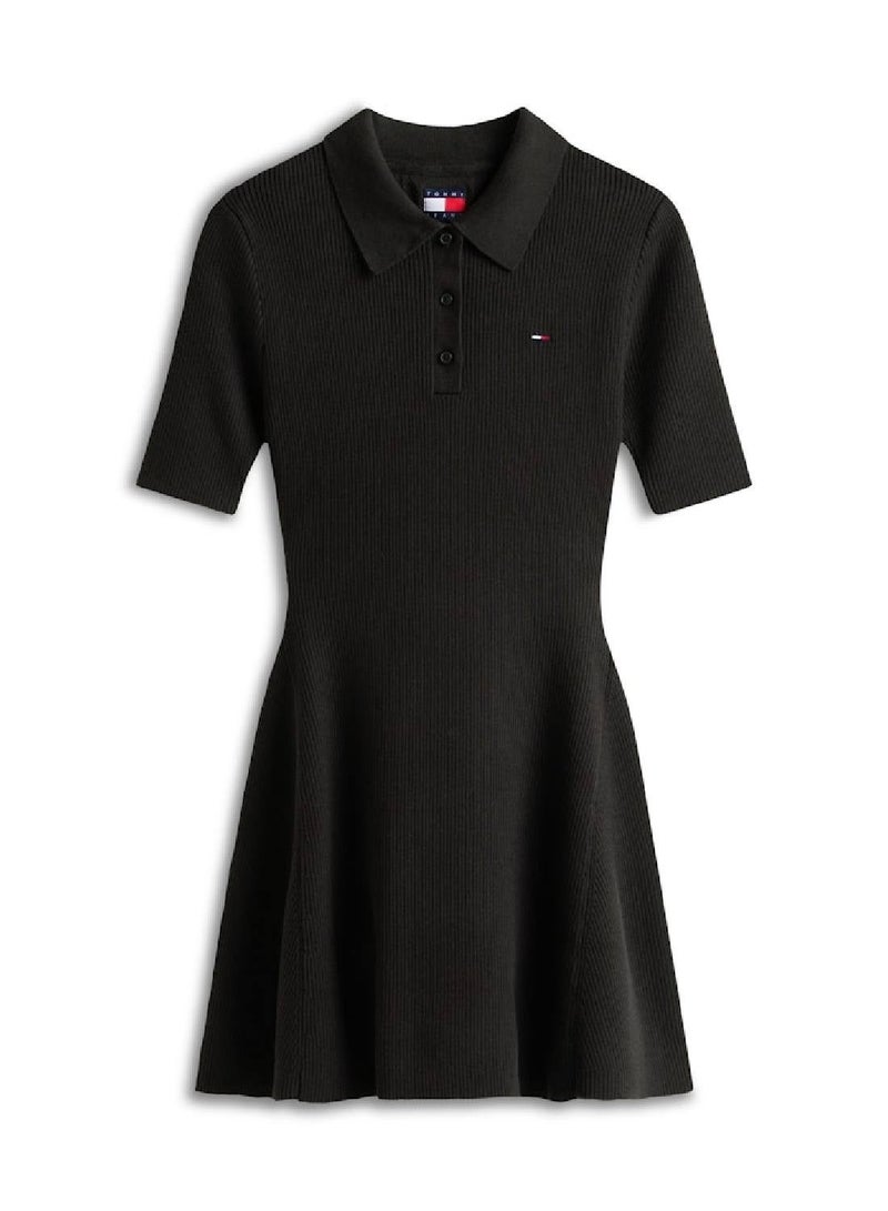 TOMMY JEANS Mini Polo Jumper Dress - Image 4