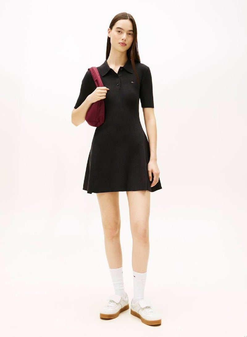 TOMMY JEANS Mini Polo Jumper Dress - Image 1