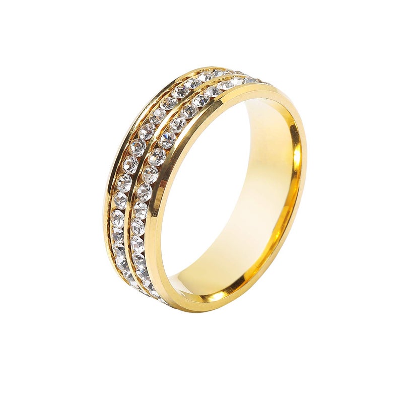 DiBanGu Mens Tie Ring Solid Tie Accessories with Diamond for Necktie Wedding Party Gift, Gold and Silver - Image 1