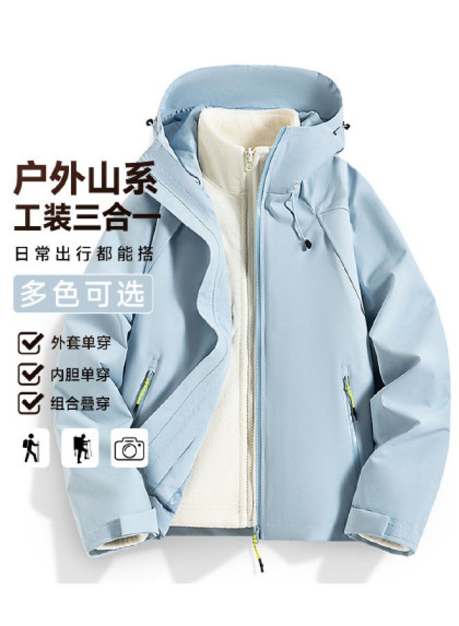 Fapai Casual Outdoor Mountain Style Women's Fleece Jacket Two-piece Set Hooded Jacket For Women - Image 1