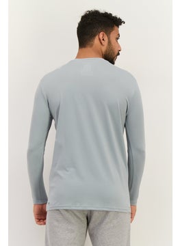 QUIKSILVER Men Sportswear Fit Long Sleeves Training T-shirt, Grey  - Image 3