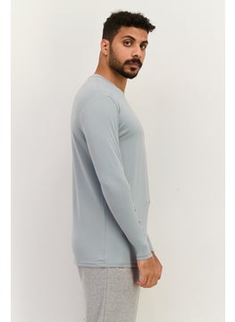 QUIKSILVER Men Sportswear Fit Long Sleeves Training T-shirt, Grey  - Image 2