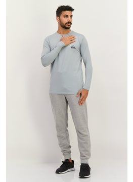QUIKSILVER Men Sportswear Fit Long Sleeves Training T-shirt, Grey  - Image 4