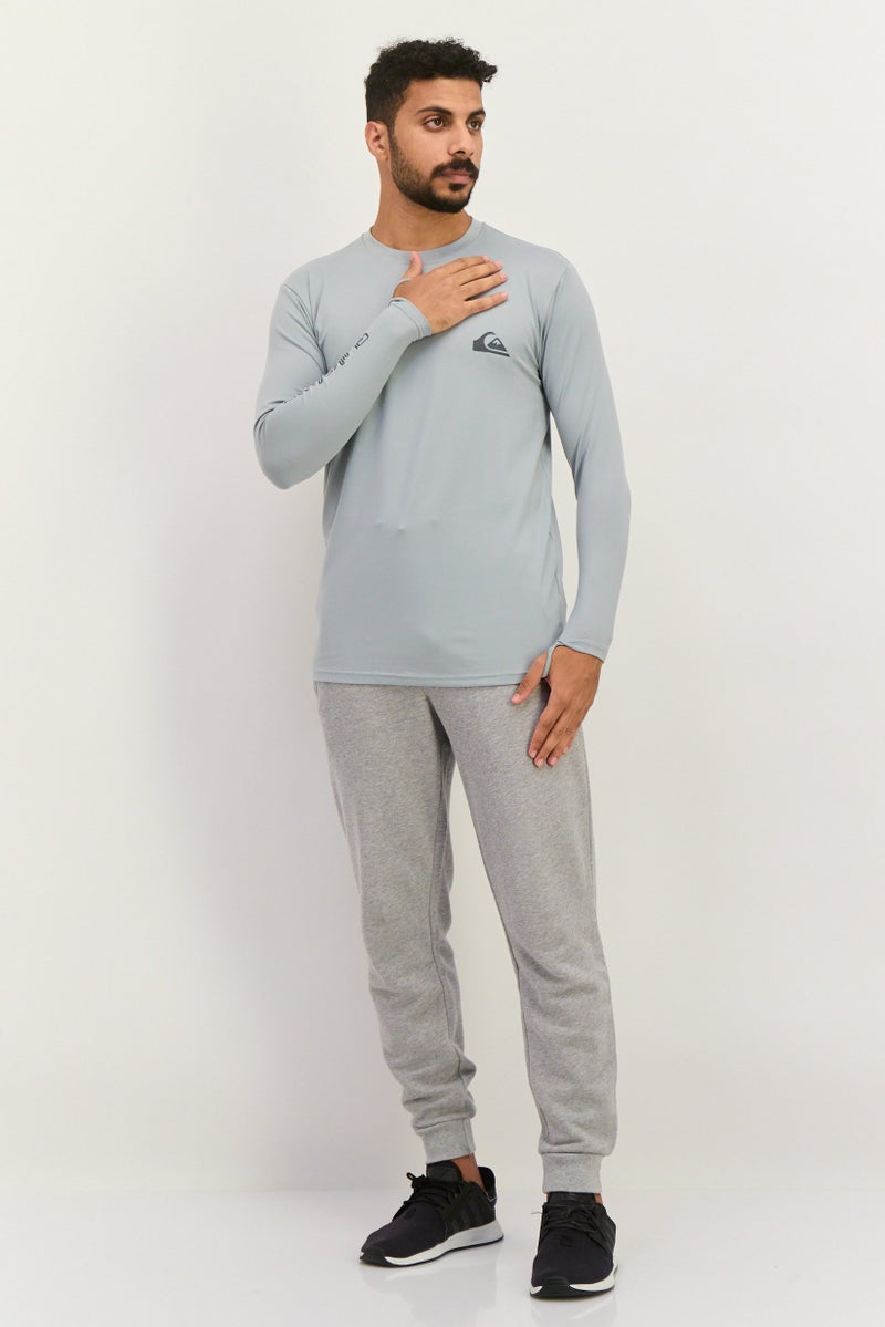 QUIKSILVER Men Sportswear Fit Long Sleeves Training T-shirt, Grey - Image 4