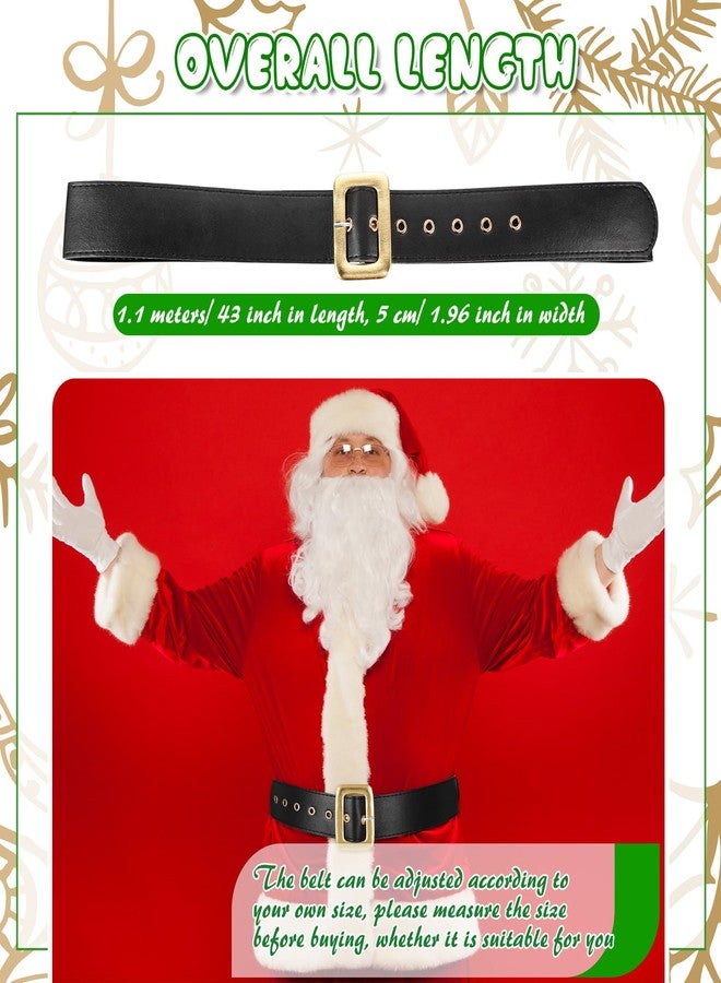 Boyiee Santa Claus Belt Pirate Belt Black with Gold Buckle for Adults Christmas Cosplay Party Costume Accessories - Image 2
