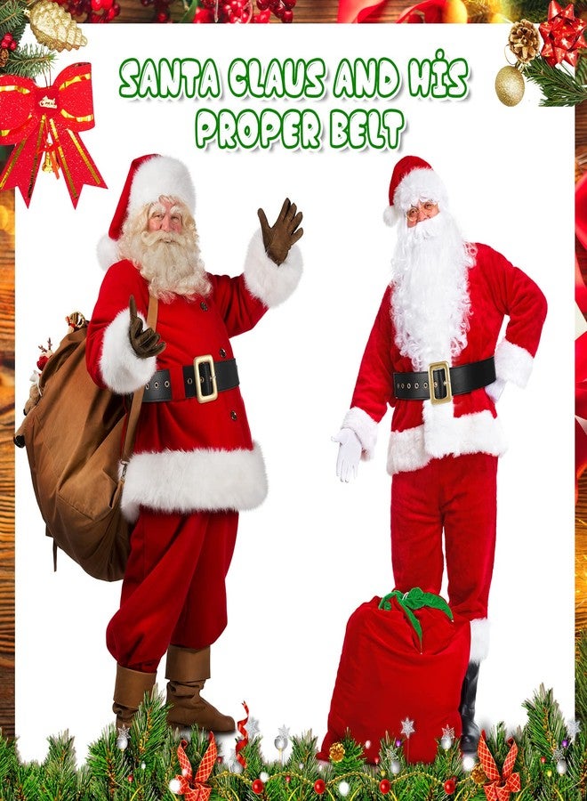 Boyiee Santa Claus Belt Pirate Belt Black with Gold Buckle for Adults Christmas Cosplay Party Costume Accessories - Image 3