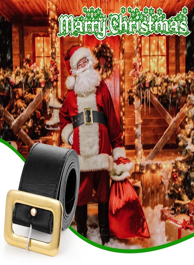 Boyiee Santa Claus Belt Pirate Belt Black with Gold Buckle for Adults Christmas Cosplay Party Costume Accessories - Image 4