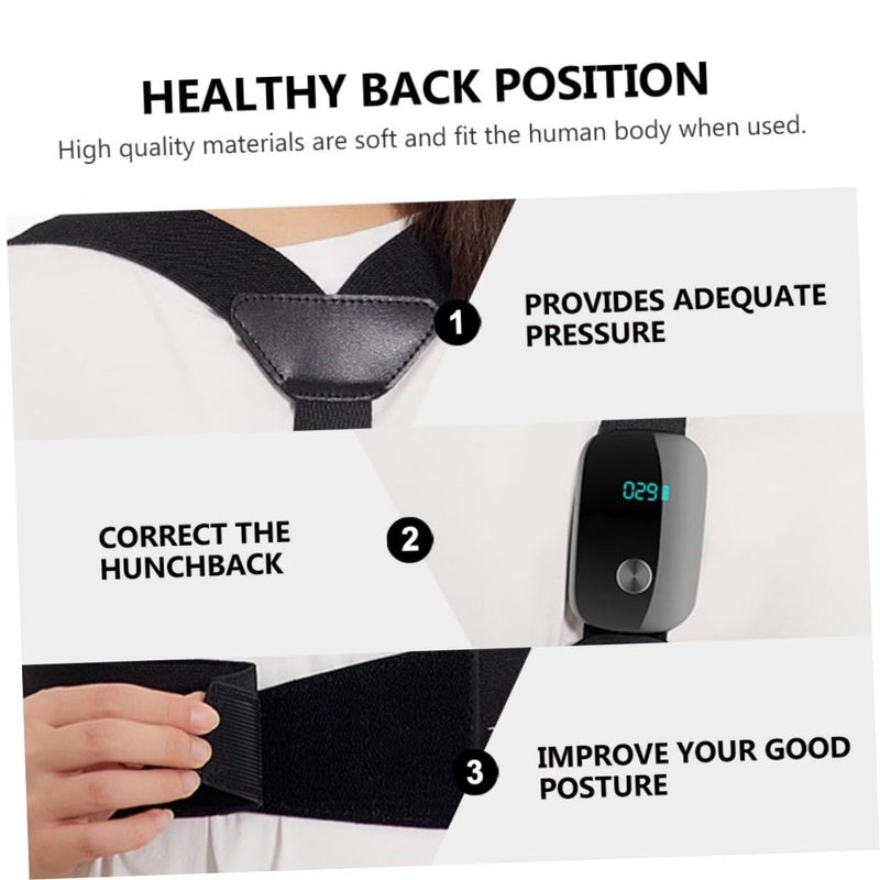 Smart Hunchback Correction Belt for Adults, Electronic Posture Reminder Back Brace with Shoulder Support, Upper Back Posture Corrector for Sitting and Spinal Alignment - Image 3