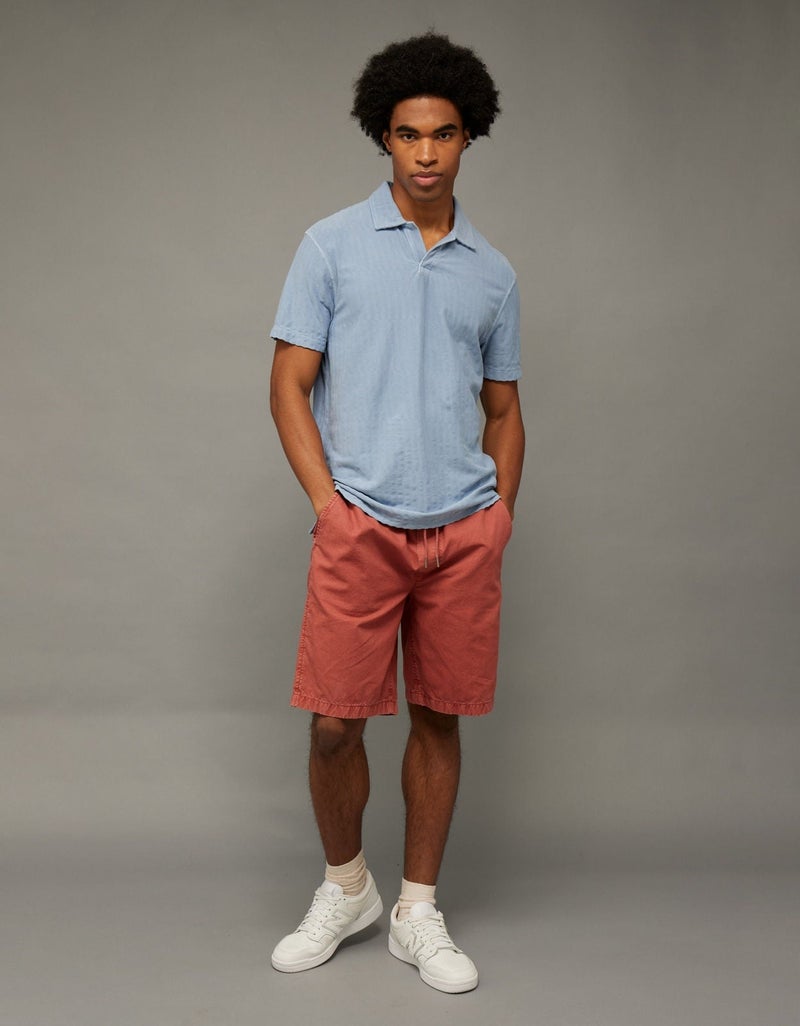 American Eagle AE Weekend Textured Polo Shirt - Image 1