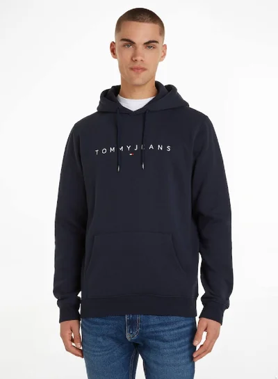 TOMMY JEANS Regular Linear Logo Pullover Hoodie