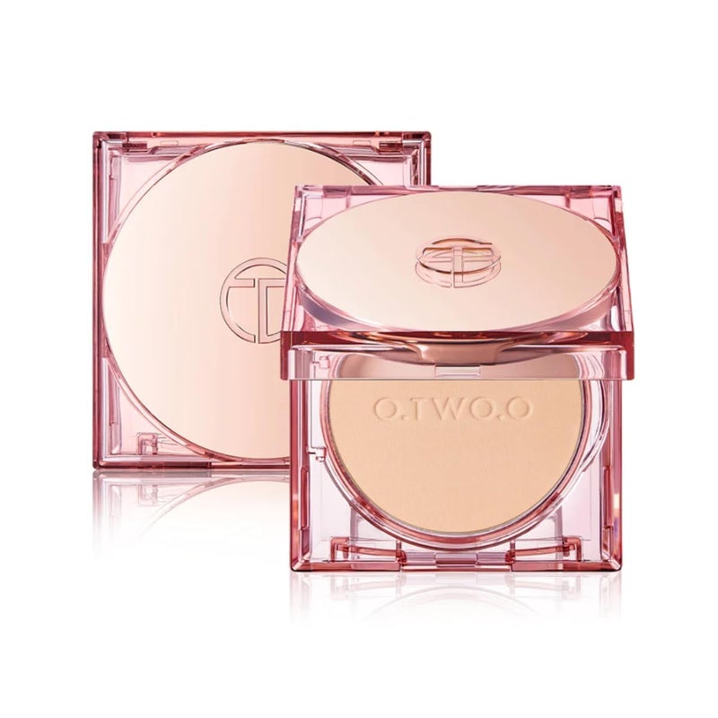COSLUXE O Two O Matte Finish High Classic Setting Waterproof LongLasting Makeup Compact Face Powder Pressed Powder Foundation 12g 03 Natural nude 12g - Image 1