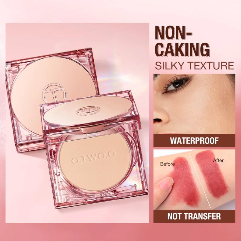 COSLUXE O Two O Matte Finish High Classic Setting Waterproof LongLasting Makeup Compact Face Powder Pressed Powder Foundation 12g 03 Natural nude 12g - Image 5