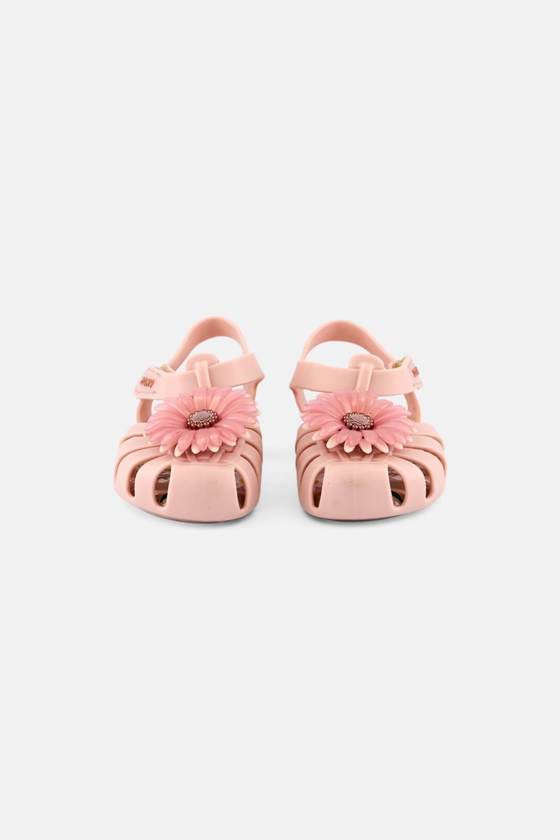 Zaxy Toddlers Girl Daisy Baby Velcro Closure Sandal, Light Pink  - Image 2