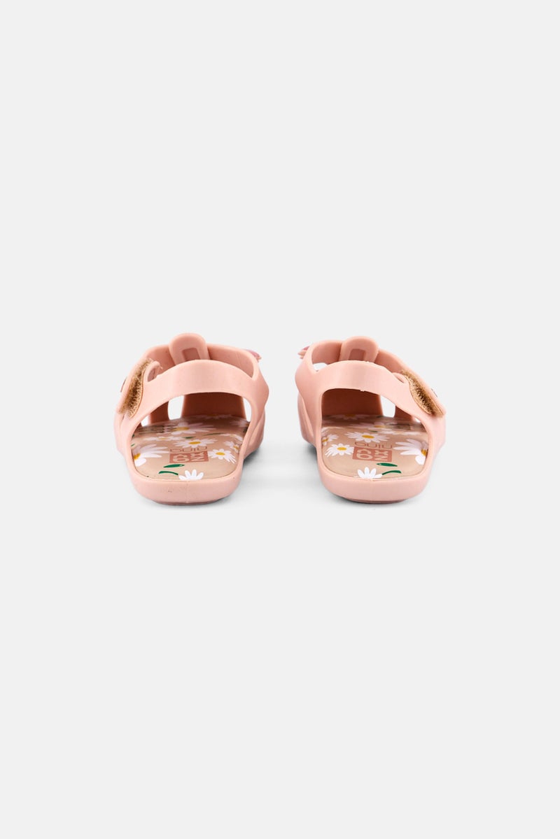 Zaxy Toddlers Girl Daisy Baby Velcro Closure Sandal, Light Pink  - Image 4