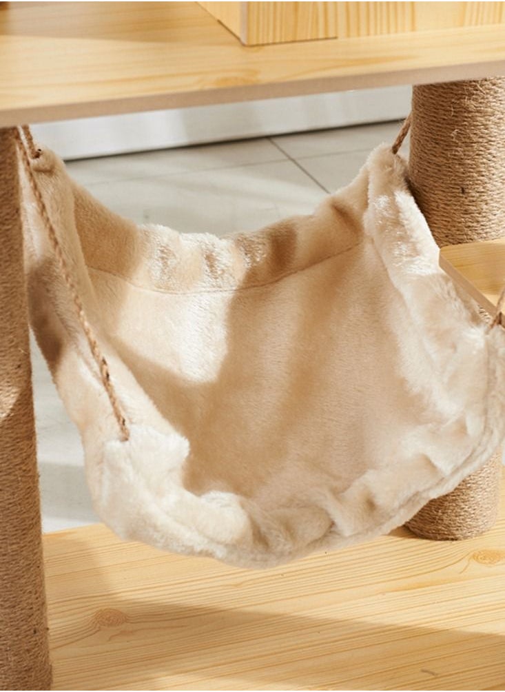 Cat Tree Cat Tower Tree Cat Scratching Post Multi-Level Cat Climbing Activity Center Jumping Platform with Houses and Hammock for Indoor Cats Kittens Pets Play Rest Climb Sleeping
