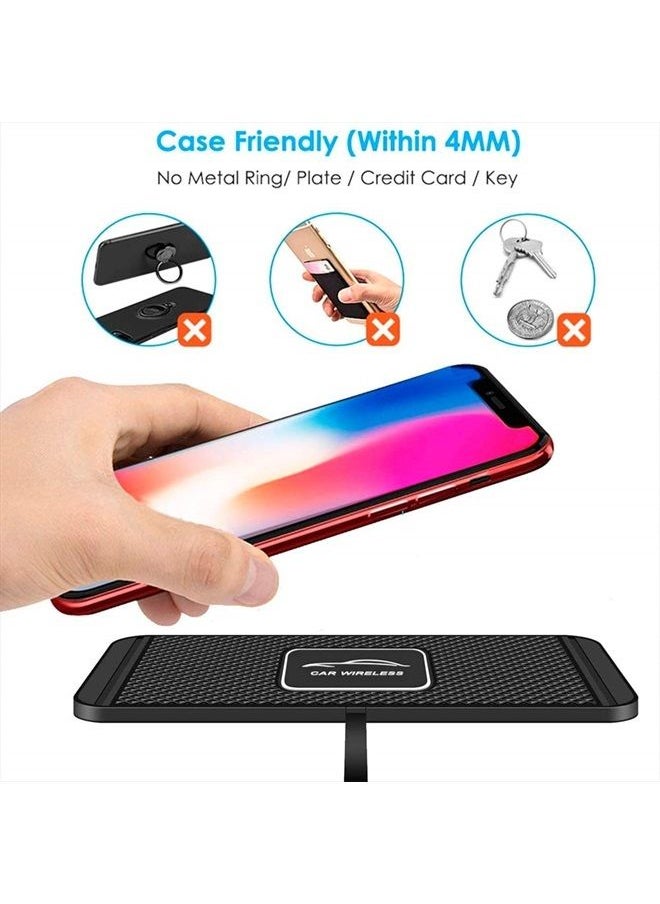 POLMXS - Wireless Charger,POLMXS Wireless car Charger Charging pad 10w Non Slip Charger pad Fast Wireless Phone Charger for car Cell phoneWireless Charging mat galaxy21/20 Note10 S9S10S8 (30cm Cable)(C2Y) - Image 1