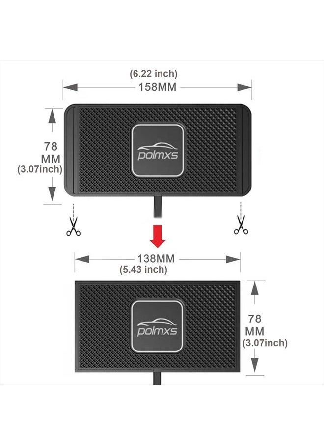 POLMXS - Wireless Charger,POLMXS Wireless car Charger Charging pad 10w Non Slip Charger pad Fast Wireless Phone Charger for car Cell phoneWireless Charging mat galaxy21/20 Note10 S9S10S8 (30cm Cable)(C2Y) - Image 1