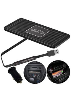 Wireless Charger,POLMXS Wireless car Charger Charging pad 10w Non Slip Charger pad Fast Wireless Phone Charger for car Cell phoneWireless Charging mat galaxy21/20 Note10 S9S10S8 (30cm Cable)(C2Y)