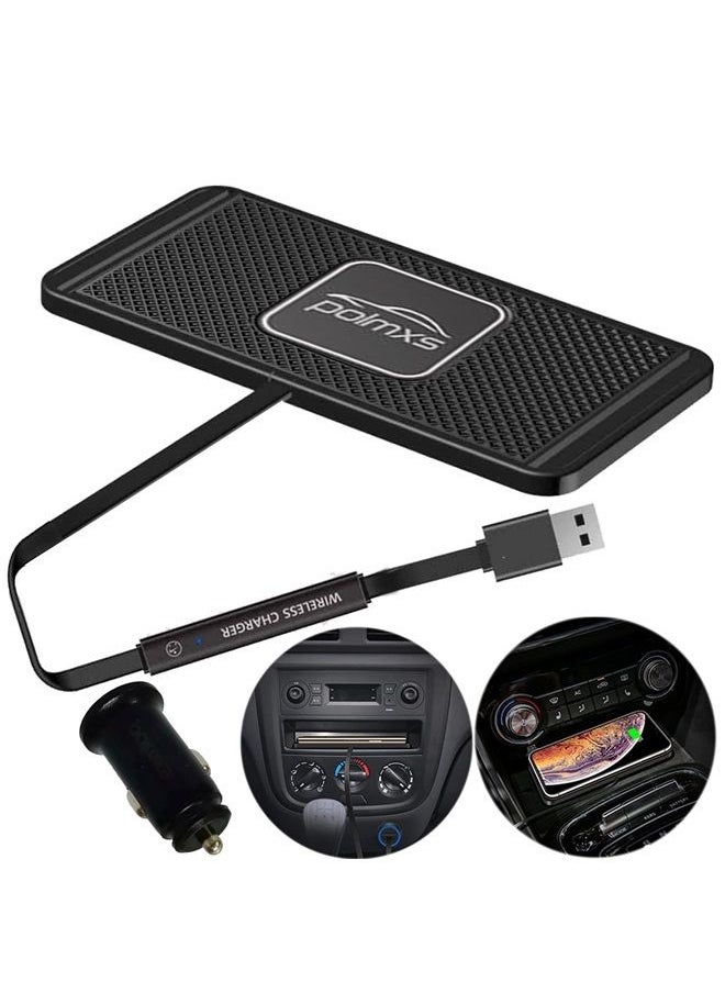 POLMXS - Wireless Charger,POLMXS Wireless car Charger Charging pad 10w Non Slip Charger pad Fast Wireless Phone Charger for car Cell phoneWireless Charging mat galaxy21/20 Note10 S9S10S8 (30cm Cable)(C2Y) - Image 1