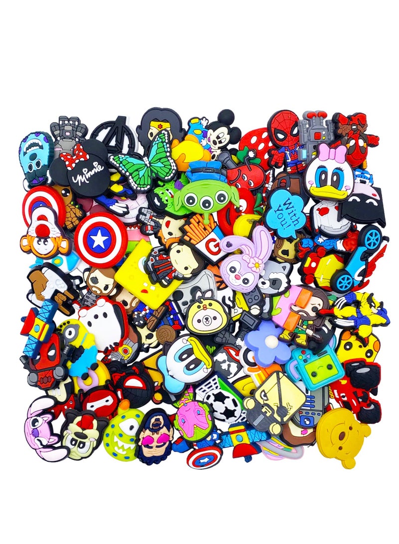 Excefore Shoe Decoration Charms 30 Pcs Random Different Crocs Charm for Shoe Buckle Party Favors ​Mini Charm Bracelet Wristband for Men Women Kid - Image 1