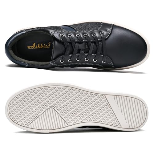 Arkbird Mens Casual Shoes Leather Fashion Sneakers Business Casual Dress Sneakers Lace-up Oxford Shoe for Men - Image 4