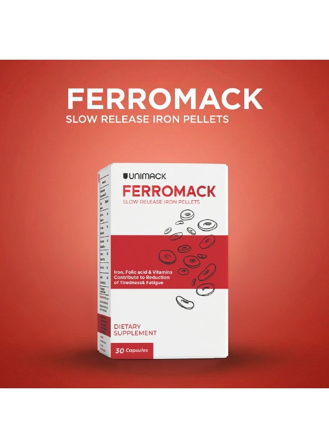 Unimack Ferromack Iron Pellets 30 Caps. - Image 1