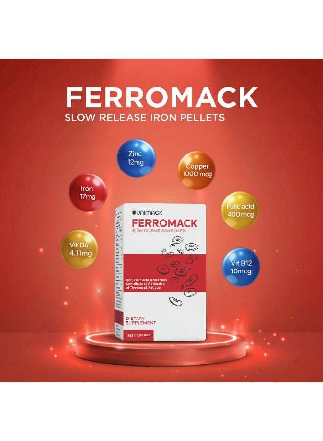 Unimack Ferromack Iron Pellets 30 Caps. - Image 2