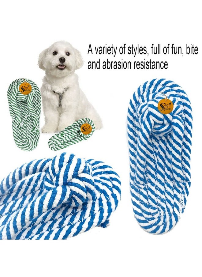 Sage Square Dog Rope Toys + Dog Toys + Chew Toys + Toys For Puppy + Chew Hard Spike Bone For Dog + Dog Cotton + Poly Mix Chew Toys, Combo Pack (Color May Vary)  - Image 4