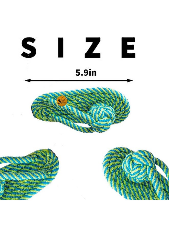 Sage Square Dog Rope Toys + Dog Toys + Chew Toys + Toys For Puppy + Chew Hard Spike Bone For Dog + Dog Cotton + Poly Mix Chew Toys, Combo Pack (Color May Vary)  - Image 3