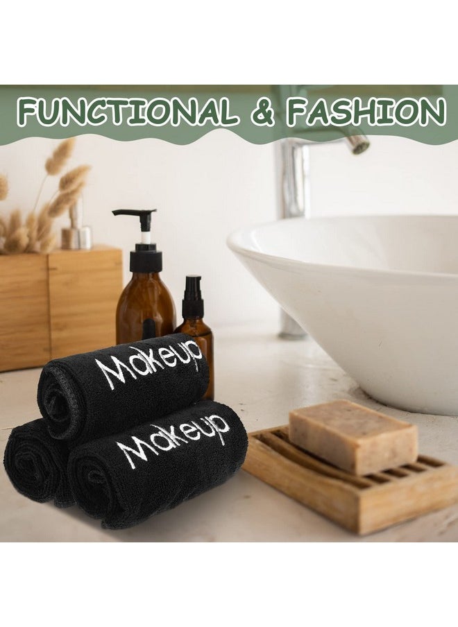 Shimeyao - 20 Pack Makeup Washcloths Microfiber Makeup Remover Towels Reusable Quick Dry Face Wash Cloth Soft Washable Fingertip Facial Makeup Towels For Cleansing Hand And Make Up13X13 Inch(Black) - Image 1