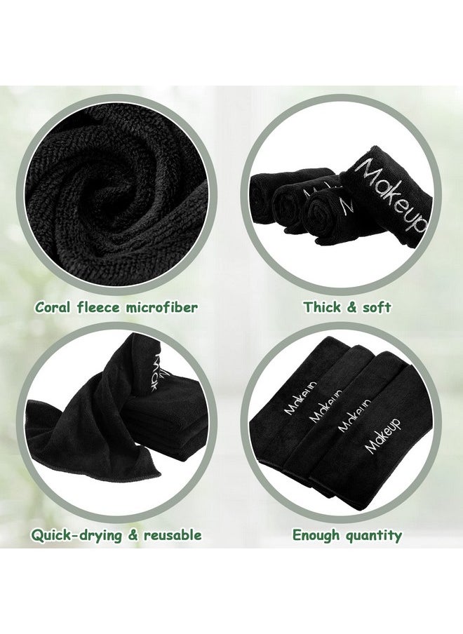 Shimeyao - 20 Pack Makeup Washcloths Microfiber Makeup Remover Towels Reusable Quick Dry Face Wash Cloth Soft Washable Fingertip Facial Makeup Towels For Cleansing Hand And Make Up13X13 Inch(Black) - Image 1