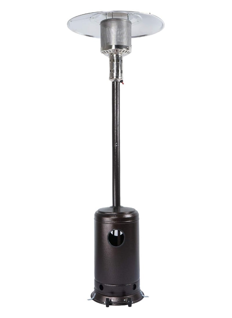 Patio Patio Heater Mushroom Style, Gas Mashroom Patio Heater Outdoor Garden Stainless Steel Wheels Quartz Glass Flame Tube 3-Fold Protection  - Image 4