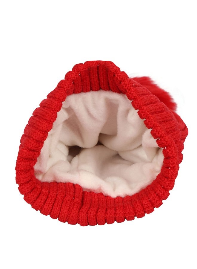 FabSeasons Kid's Acrylic Skull Cap (HK73red_Red_3 Years-8 Years) - Image 3