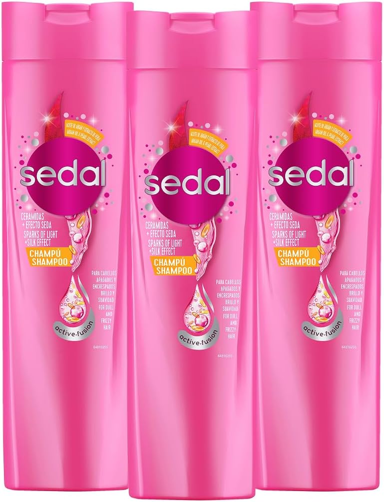 SEDAL Shampoo with Ceramides for Dry Hair Hydrating and Strengthening Formula Shine and Smooth 400ml x3