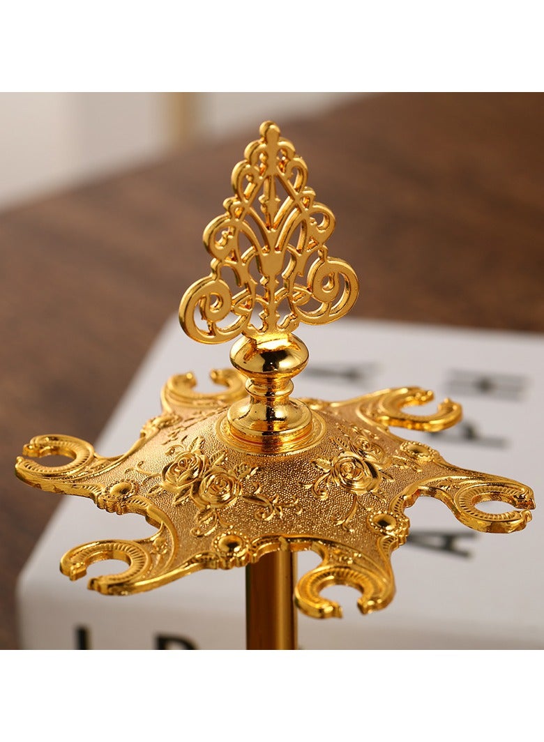 عام طقم رف تخزين ملاعق القهوة بتصميم أوروبي ريترو، قطعة أنيقة من الحرف المعدنية لحفظ أدوات المائدة والملاعق في المطبخ. - Image 2