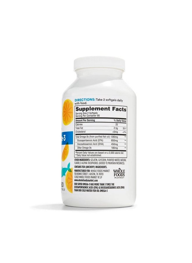 whole foods market - Whole Foods Market, Super Omega 3, 180 Count - Image 1