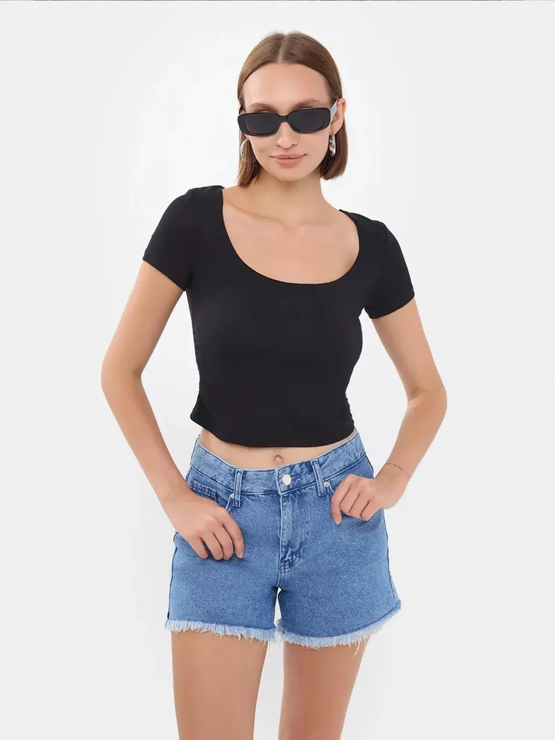 HICCUP Scoop Neck Crop Top