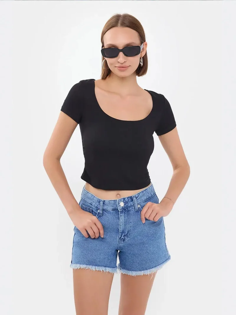 HICCUP Scoop Neck Crop Top