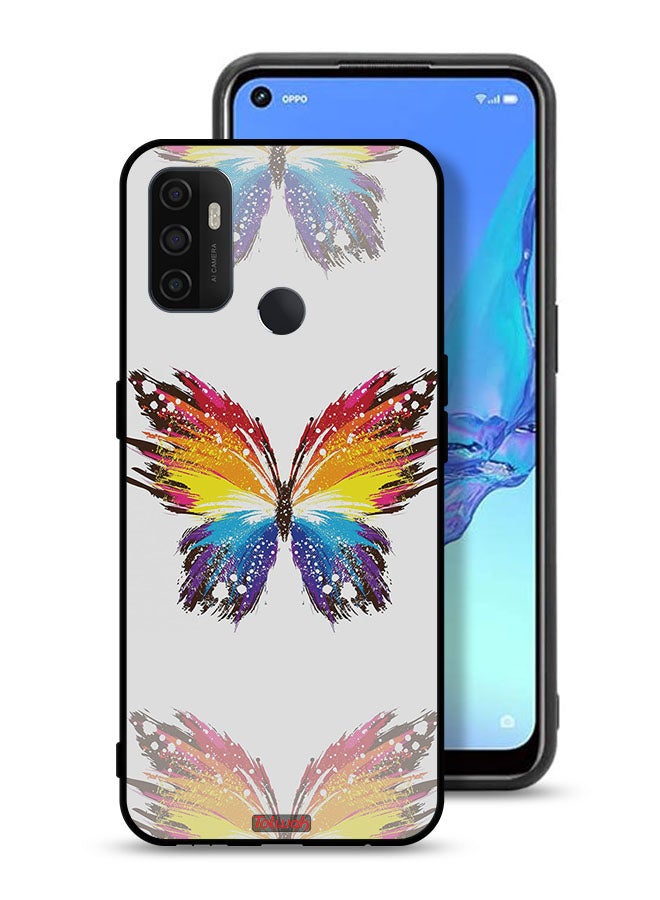 Tolwak Oppo A32 Protective Case Cover Digital Art Simple Background Minimalism Butterfly - Image 1