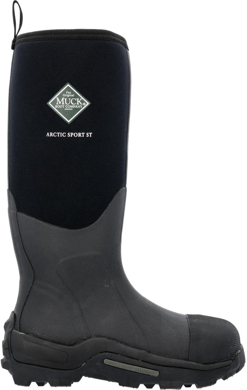 Muck Boot Arctic Sport High Performance Tall Steel Toe Insulated Men's Rubber Work Boot - Black - Image 1