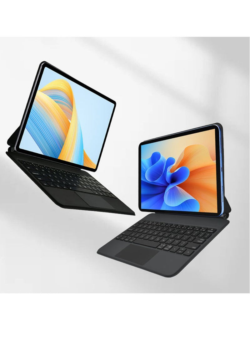 Magnetic Keyboard Case for Galaxy Tab S7 S8 S9 S9FE Floating Cantilever Stand Keyboard Case with Multi Touch Trackpad Pencil Holder
