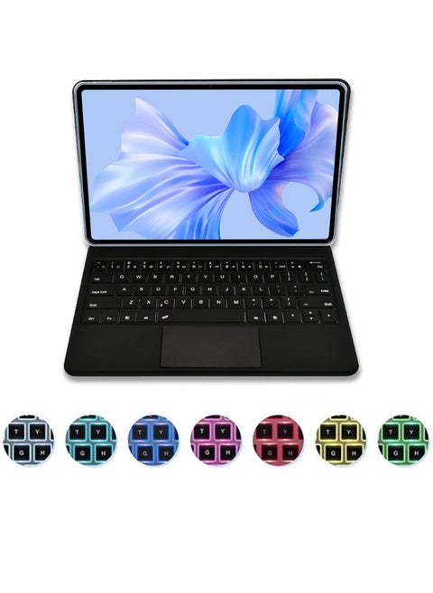 Magnetic Keyboard Case for Galaxy Tab S7 S8 S9 S9FE Floating Cantilever Stand Keyboard Case with Multi Touch Trackpad Pencil Holder