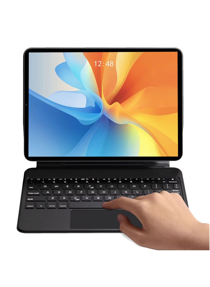 Magnetic Keyboard Case for Galaxy Tab S7 S8 S9 S9FE Floating Cantilever Stand Keyboard Case with Multi Touch Trackpad Pencil Holder