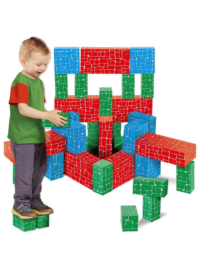 EP EXERCISE N PLAY Cardboard Building Block, Exercise N Play 40pcs Extra-Thick Jumbo Giant Building Blocks in 3 Sizes for Kids  - Image 1
